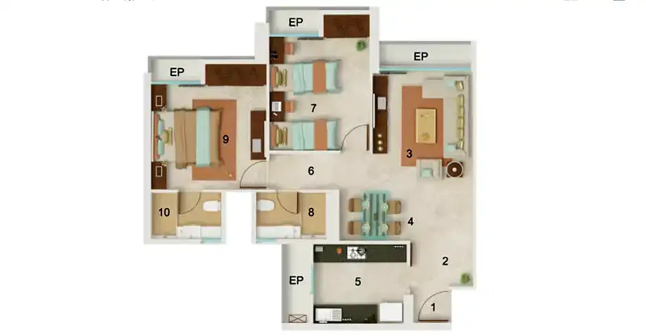 Dynamix Parkwoods Thane 1 BHK Floor Plan Dynamix Parkwoods Thane 1 BHK Floor Plan